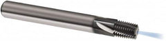 Guhring - 3/8-18 NPT, 0.4921" Cutting Diam, 4 Flute, Solid Carbide Helical Flute Thread Mill - Internal Thread, 14.82mm LOC, 80mm OAL, 14mm Shank Diam - Benchmark Tooling