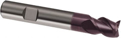 Guhring - 14mm, 14mm LOC, 14mm Shank Diam, 75mm OAL, 3 Flute, Solid Carbide Square End Mill - Single End, FIREX Finish, Spiral Flute, 45° Helix, Right Hand Cut, Right Hand Flute, Series 3729 - Benchmark Tooling