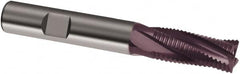 Guhring - 6mm, 13mm LOC, 6mm Shank Diam, 57mm OAL, 4 Flute, Solid Carbide Square End Mill - Single End, FIREX Finish, Spiral Flute, 20° Helix, Right Hand Cut, Right Hand Flute, Series 3682 - Benchmark Tooling