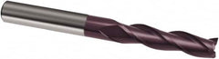 Guhring - 8mm, 40mm LOC, 8mm Shank Diam, 100mm OAL, 3 Flute, Solid Carbide Square End Mill - Single End, FIREX Finish, Spiral Flute, 30° Helix, Right Hand Cut, Right Hand Flute, Series 3680 - Benchmark Tooling