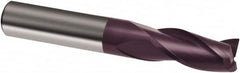 Guhring - 3mm, 7mm LOC, 3mm Shank Diam, 38mm OAL, 3 Flute, Solid Carbide Square End Mill - Single End, FIREX Finish, Spiral Flute, 30° Helix, Right Hand Cut, Right Hand Flute, Series 3677 - Benchmark Tooling