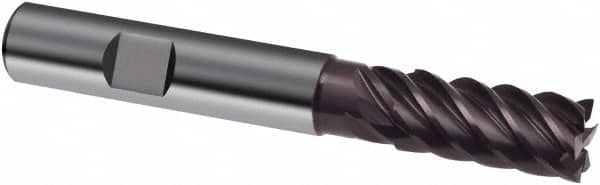 Guhring - 10mm, 22mm LOC, 10mm Shank Diam, 72mm OAL, 6 Flute, Solid Carbide Square End Mill - Single End, FIREX Finish, Spiral Flute, 44/45/46° Helix, Centercutting, Right Hand Cut, Right Hand Flute, Series 3632 - Benchmark Tooling