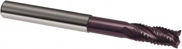 Guhring - 6mm, 13mm LOC, 6mm Shank Diam, 75mm OAL, 4 Flute, Solid Carbide Square End Mill - Single End, FIREX Finish, Spiral Flute, 30/32° Helix, Centercutting, Right Hand Cut, Right Hand Flute, Series 3598 - Benchmark Tooling