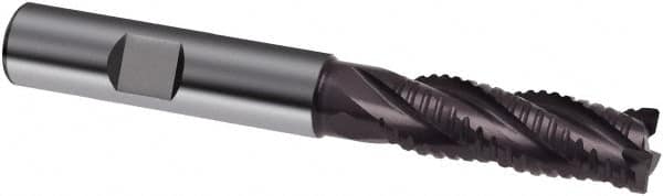 Guhring - 20mm, 60mm LOC, 20mm Shank Diam, 126mm OAL, 4 Flute, Solid Carbide Square End Mill - Single End, FIREX Finish, Spiral Flute, 30/32° Helix, Centercutting, Right Hand Cut, Right Hand Flute, Series 3522 - Benchmark Tooling