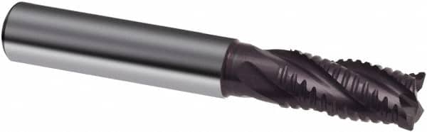 Guhring - 12mm, 26mm LOC, 12mm Shank Diam, 83mm OAL, 4 Flute, Solid Carbide Square End Mill - Single End, FIREX Finish, Spiral Flute, 30/32° Helix, Centercutting, Right Hand Cut, Right Hand Flute, Series 3507 - Benchmark Tooling