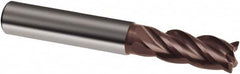 Guhring - 10mm, 22mm LOC, 9.2mm Shank Diam, 72mm OAL, 4 Flute, Solid Carbide Square End Mill - Single End, Super-A Finish, Spiral Flute, 35/38° Helix, Centercutting, Right Hand Cut, Right Hand Flute, Series 3498 - Benchmark Tooling