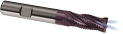 Guhring - 20mm Diam, Coarse Pitch, 38mm LOC, 4 Flute Solid Carbide Corner Chamfer Roughing End Mill - FIREX Finish, 104mm OAL, 20mm Shank Diam, Single End - Benchmark Tooling
