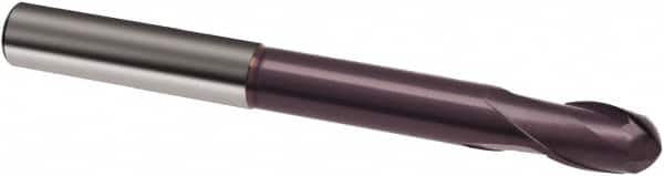 Guhring - 3mm, 5mm LOC, 6mm Shank Diam, 75mm OAL, 2 Flute, Solid Carbide Square End Mill - Single End, FIREX Finish, Spiral Flute, 30° Helix, Right Hand Cut, Right Hand Flute, Series 3360 - Benchmark Tooling