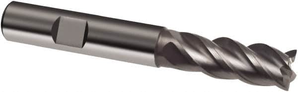 Guhring - 10mm, 22mm LOC, 10mm Shank Diam, 72mm OAL, 4 Flute, Solid Carbide Square End Mill - Single End, Uncoated, Spiral Flute, 40/42° Helix, Centercutting, Right Hand Cut, Right Hand Flute, Series 3319 - Benchmark Tooling