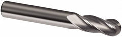 Guhring - 14mm Diam, 26mm LOC, 4 Flute Solid Carbide Ball End Mill - Uncoated, Single End, 83mm OAL, 14mm Shank Diam, Spiral Flute - Benchmark Tooling