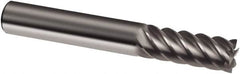 Guhring - 3/4", 1-1/2" LOC, 3/4" Shank Diam, 4" OAL, 8 Flute, Solid Carbide Square End Mill - Single End, Uncoated, Spiral Flute, 45° Helix, Right Hand Cut, Right Hand Flute, Series 3178 - Benchmark Tooling