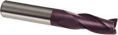 Guhring - 7/16", 1" LOC, 7/16" Shank Diam, 2-3/4" OAL, 3 Flute, Solid Carbide Square End Mill - Single End, FIREX Finish, Spiral Flute, 30° Helix, Right Hand Cut, Right Hand Flute, Series 3170 - Benchmark Tooling