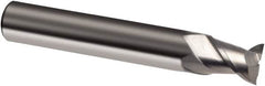 Guhring - 3mm, 4mm LOC, 6mm Shank Diam, 50mm OAL, 2 Flute, Solid Carbide Square End Mill - Single End, Uncoated, Spiral Flute, 45° Helix, Right Hand Cut, Right Hand Flute, Series 3310 - Benchmark Tooling