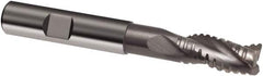 Guhring - 20mm, 38mm LOC, 20mm Shank Diam, 126mm OAL, 3 Flute, Solid Carbide Square End Mill - Single End, Uncoated, Spiral Flute, 29/30/31° Helix, Centercutting, Right Hand Cut, Right Hand Flute, Series 3471 - Benchmark Tooling