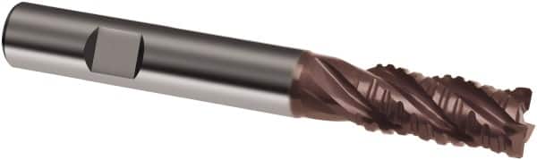 Guhring - 10mm, 22mm LOC, 10mm Shank Diam, 72mm OAL, 4 Flute, Solid Carbide Square End Mill - Single End, Nano-A Finish, Spiral Flute, 36/38° Helix, Centercutting, Right Hand Cut, Right Hand Flute, Series 3718 - Benchmark Tooling