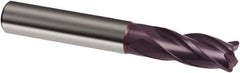 Guhring - 1", 2-1/4" LOC, 1" Shank Diam, 5" OAL, 6 Flute, Solid Carbide Square End Mill - Single End, Super-A Finish, Spiral Flute, 30° Helix, Right Hand Cut, Right Hand Flute, Series 3852 - Benchmark Tooling
