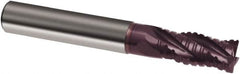 Guhring - 16mm, 32mm LOC, 16mm Shank Diam, 92mm OAL, 4 Flute, Solid Carbide Square End Mill - Single End, FIREX Finish, Spiral Flute, 30° Helix, Right Hand Cut, Right Hand Flute, Series 3887 - Benchmark Tooling