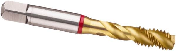 Guhring - 1-3/8 - 12 UNF 5 Flute 2B Modified Bottoming Spiral Flute Tap - Powdered Metal, TiN Finish, 6.693" OAL, Right Hand Flute, Right Hand Thread, H6/H7, Series 3995 - Benchmark Tooling