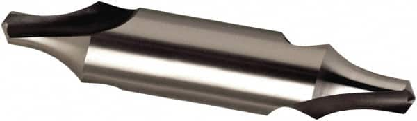 Combo Drill & Countersink: Metric, High Speed Steel Bright (Polished) Finish, Left Hand Cut, Series 584