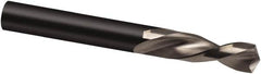 Guhring - 3.7mm 130° Parabolic Flute High Speed Steel Screw Machine Drill Bit - Bright Finish, Left Hand Cut, 20mm Flute Length, 52mm OAL, Cone Relief Point, Straight Shank - Benchmark Tooling