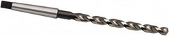 Taper Shank Drill Bit: 0.5807″ Dia, 2MT, 130 °, High Speed Steel Bright/Uncoated & Oxide, 5.7874″ Flute Length, 9.6457″ OAL, Cone Relief Point, Parabolic Flute