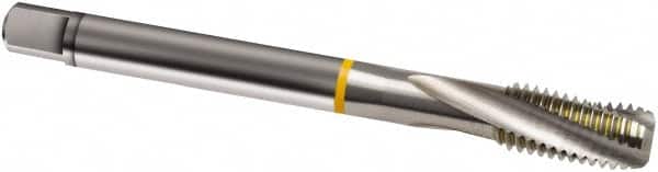 Guhring - M8x0.75 Metric Fine 3 Flute 6H Modified Bottoming Spiral Flute Tap - Cobalt, Bright Finish, 80mm OAL, Right Hand Flute, Right Hand Thread, D3/D4, Series 833 - Exact Industrial Supply