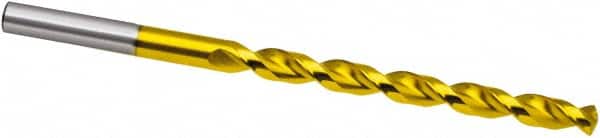 Taper Length Drill Bit: 0.0591″ Dia, 130 ° Coated, RH Cut, Parabolic Flute, Cylindrical Shank, Series 668