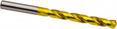 Guhring - 15/64" 130° Cobalt Jobber Drill - TiN Finish, Right Hand Cut, Spiral Flute, 93mm OAL, Cone Relief Point - Benchmark Tooling