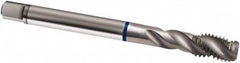 Guhring - #4-48 UNF 3 Flute 2B Modified Bottoming Spiral Flute Tap - Cobalt, Bright Finish, 56mm OAL, Right Hand Flute, Right Hand Thread, H2/H3, Series 2867 - Exact Industrial Supply