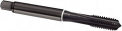 Guhring - #8-32 UNC, 3 Flute, Oxide Finish, Cobalt Spiral Point Tap - Modified Bottoming Chamfer, Right Hand Thread, 63mm OAL, 2B Class of Fit, Series 1979 - Exact Industrial Supply