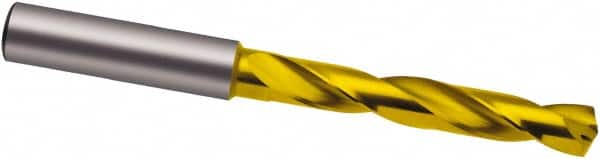 Guhring - 3/16" 140° Solid Carbide Jobber Drill - TiN Finish, Right Hand Cut, Spiral Flute, 82mm OAL, SF Point - Benchmark Tooling