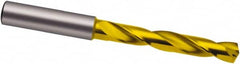 Guhring - 17mm 140° Solid Carbide Jobber Drill - TiN Finish, Right Hand Cut, Spiral Flute, 143mm OAL, SF Point - Benchmark Tooling