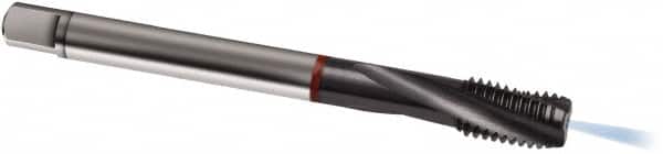 Guhring - M18x1.50 Metric Fine 4 Flute 6HX Modified Bottoming Spiral Flute Tap - Cobalt, TiCN Finish, 110mm OAL, Right Hand Flute, Right Hand Thread, D4/D5, Series 1200 - Benchmark Tooling