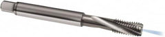 Guhring - M8x1.25 Metric 3 Flute 6H Modified Bottoming Spiral Flute Tap - Solid Carbide, Bright Finish, 90mm OAL, Right Hand Flute, Right Hand Thread, D4/D5, Series 971 - Benchmark Tooling