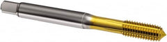 Guhring - M6x1.00 Metric 6HX D8/D9 Thread Limit Bottoming Thread Forming Tap - Cobalt, TiN Finish, 80mm OAL, Series 919 - Benchmark Tooling