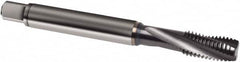 Guhring - #6-32 UNC 3 Flute 3BX Modified Bottoming Spiral Flute Tap - Powdered Metal, TiCN Finish, 56mm OAL, Right Hand Flute, Right Hand Thread, H3, Series 1063 - Benchmark Tooling
