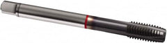 Guhring - M6x1.00 Metric, 3 Flute, TiCN Finish, Cobalt Spiral Point Tap - Plug Chamfer, Right Hand Thread, 80mm OAL, 6H Class of Fit, Series 1915 - Exact Industrial Supply