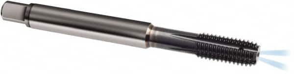 Guhring - M6x1.00 Metric 6HX D8/D9 Thread Limit Modified Bottoming Thread Forming Tap - Solid Carbide, TiCN Finish, 80mm OAL, Series 1972 - Benchmark Tooling