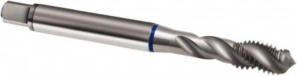 Guhring - #5-40 UNC 3 Flute 2B Modified Bottoming Spiral Flute Tap - Cobalt, Bright Finish, 56mm OAL, Right Hand Flute, Right Hand Thread, H2/H3, Series 1981 - Exact Industrial Supply