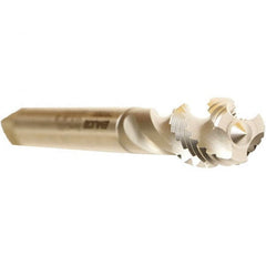 Emuge - 1/4-32 UNEF 3 Flute 2B Modified Bottoming Spiral Flute Tap - Cobalt, Bright Finish, 80mm OAL, Right Hand Flute, Right Hand Thread, Series Enorm - Exact Industrial Supply