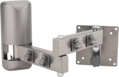 Video Mount - Steel, Flat Panel Arm Mount For 25 to 32 Inch LCD Monitor - Silver, 50 Lbs. Load Capacity, 20° Max Tilt Angle, Wall Mount Rotating and Tilting - Benchmark Tooling