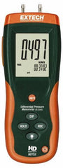 Extech - 2 Max psi, 0.3% FS% Accuracy, Differential Pressure Manometer - -1 to 0.5 Maximum PSI, -13.85 to 13.85 Inch Water Column - Benchmark Tooling