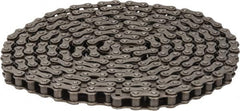 Browning - 1/2" Pitch, ANSI 41, Single Strand Roller Chain - Chain No. 41, 10 Ft. Long, 0.306" Roller Diam, 1/4" Roller Width - Benchmark Tooling