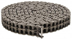 Browning - 1/2" Pitch, ANSI 40-2, Double Strand Roller Chain - Chain No. 40-2, 10 Ft. Long, 5/16" Roller Diam, 5/16" Roller Width - Benchmark Tooling