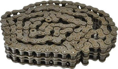 Browning - 3/4" Pitch, ANSI 60-2, Double Strand Roller Chain - Chain No. 60-2, 10 Ft. Long, 15/32" Roller Diam, 1/2" Roller Width - Benchmark Tooling