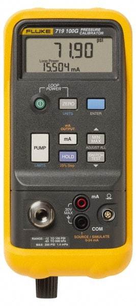 Fluke - 100 psi, Pressure Test Gauge and Calibrator - 0.01 psi, 1mbar Resolution - Benchmark Tooling