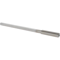 Alvord Polk - 0.392" High Speed Steel 6 Flute Chucking Reamer - Straight Flute, 0.3105" Straight Shank, 1-3/4" Flute Length, 7" OAL - Benchmark Tooling