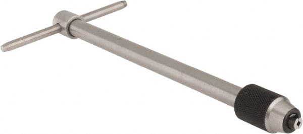 Starrett - 1/16 to 3/16" Tap Capacity, T Handle Tap Wrench - 6" Overall Length - Benchmark Tooling