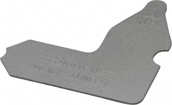 Starrett - 3/32 Inch Radius Gage - Satin Chrome Finish, Stainless Steel - Benchmark Tooling
