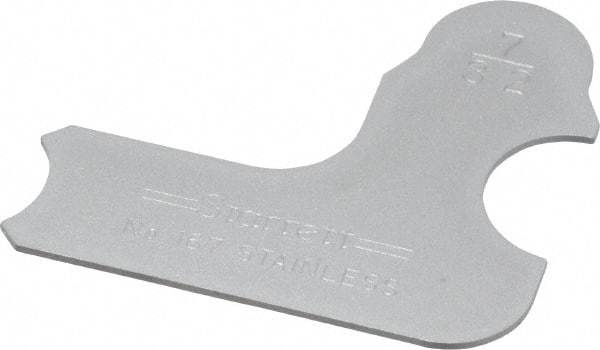 Starrett - 7/32 Inch Radius Gage - Satin Chrome Finish, Stainless Steel - Benchmark Tooling